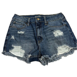 Spice Blue High Waist Shorts